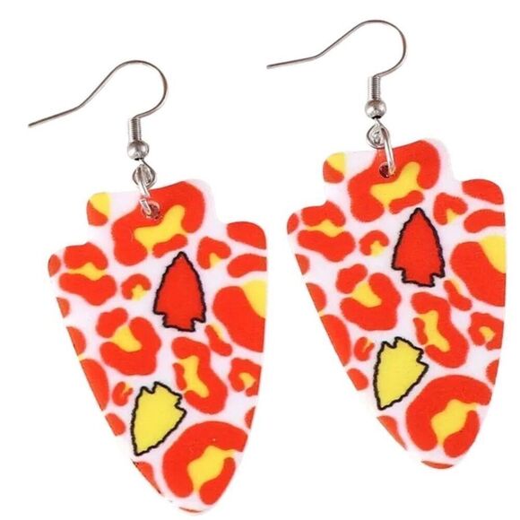 Chief acrylic arrowhead dangle Earrings‎ - Picture 1 of 2